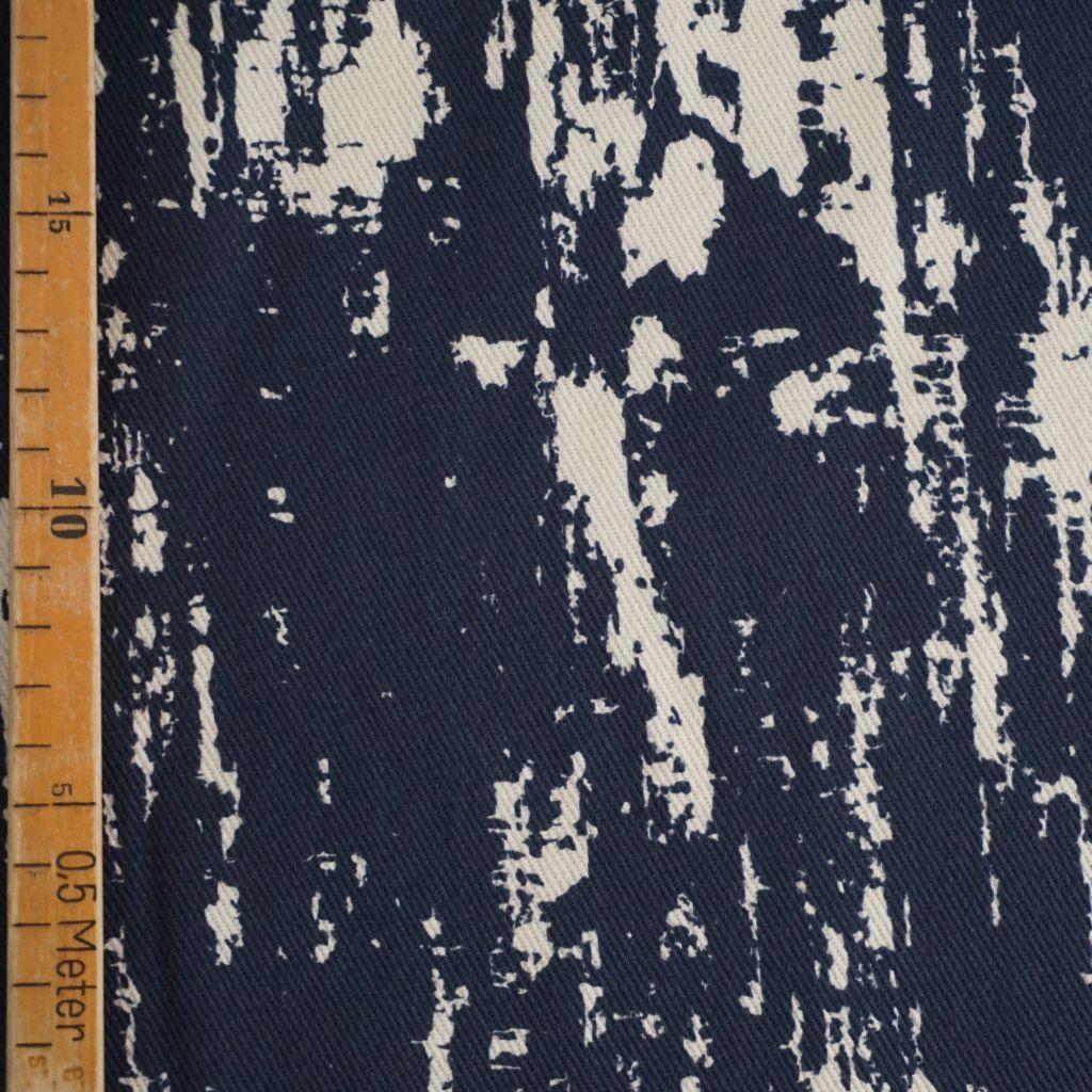 Baumwoll-Twill Abstrakt beige schwarz
